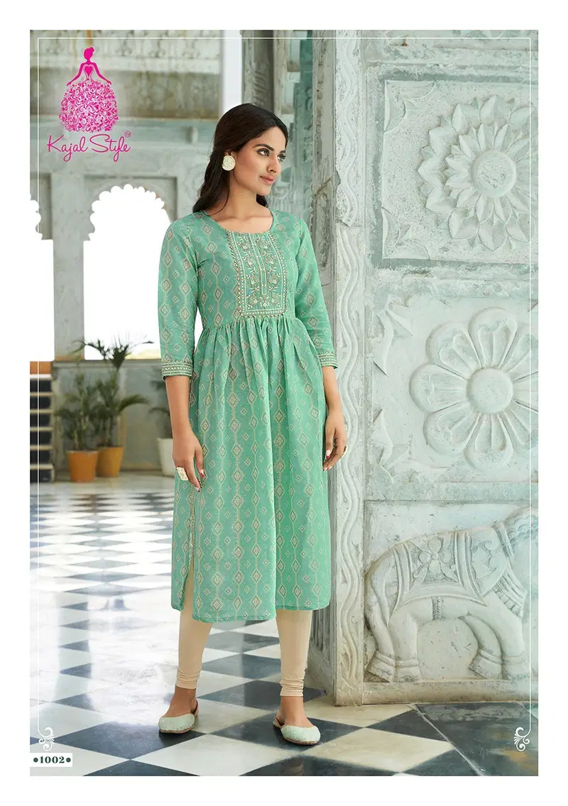 Kesariya Vol 1 By Kajal Style Nayra Cut Kurtis Catalog
